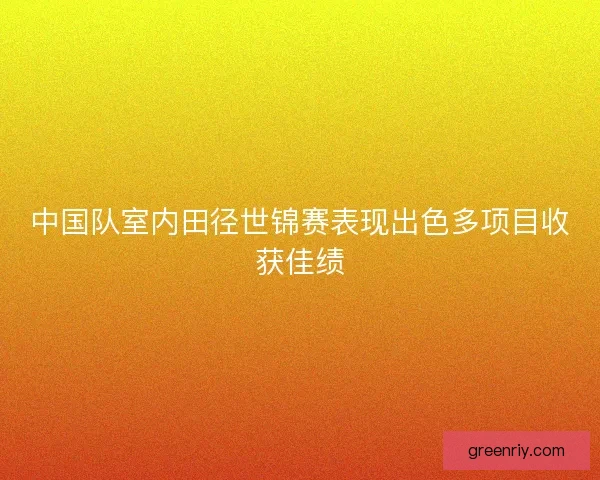 中国队室内田径世锦赛表现出色多项目收获佳绩